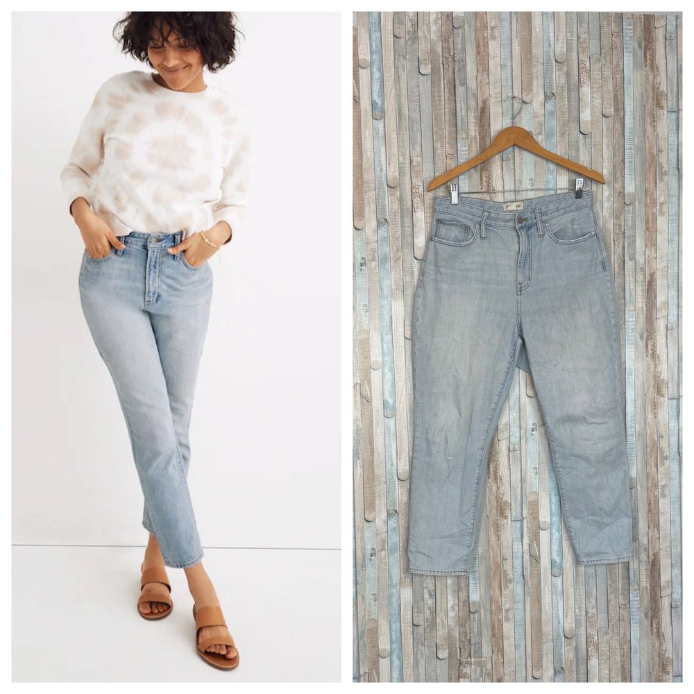 Madewell 29P The Petite Curvy Perfect Vintage Mom Jean Fitzgerald Light Wash
